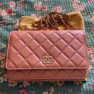 Chanel Iridescent Pink SS19 Wallet on Chain